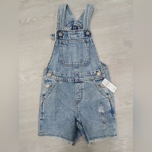 GAP Light Blue Denim Short Overalls for Kids - Size S (6-7) New With Tags